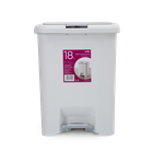 Ведро для мусора MVM с крышкой и педалью BIN-03 18л Серое (BIN-03 18L GRAY)