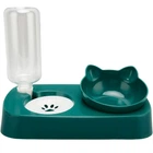 Миска для котов Taotaopets 119906 Forest Green с поилкой 22*28,2*14,5 см двойная