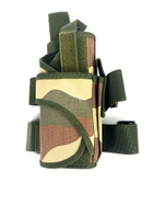 Кобура тактична для ножа чи магазину, армійський підсумок для зброї на ногу, Камуфляж зелений - зображення 1