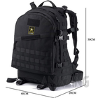 Тактический (штурмовой, военный) рюкзак U.S. Army 45 литров Черный M11B - изображение 5