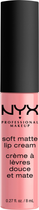 Рідка помада для губ NYX Professional Makeup Soft Matte Lip Cream 06 Istanbul (800897142872)