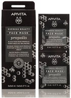 Czarna maseczka Apivita Express Beauty z propolisem - Oczyszczanie i równoważenie tłuszczu 2 szt x 8 ml (5201279072216) - obraz 1