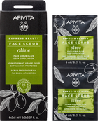 Скраб для обличчя Apivita Express Beauty з оливою Глибоке відлущування 2 шт. х 8 мл (5201279072148) - зображення 1