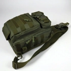 Тактичний рюкзак однолямковий Командирський 7 л Olive - зображення 4