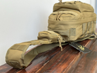 Однолямковий міський рюкзак барсетка сумка слінг SILVER із системою molle на 9 л Койот (silver-003-coyote) - зображення 4