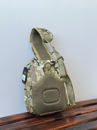 Однолямковий міський рюкзак барсетка сумка слінг SILVER із системою molle на 9 л Мультикам (silver-003-multicam) - зображення 5