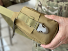 Сумка тактическая барсетка на плечо SILVER KNIGHT сумка под телефон и документы с карманом под карты Койот (9119-coyote) - изображение 9