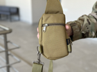 Сумка тактическая барсетка на плечо SILVER KNIGHT сумка под телефон и документы с карманом под карты Койот (9119-coyote) - изображение 10