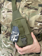 Сумка тактична барсетка на плече SILVER KNIGHT сумка під телефон та документи з кишенею під карти Олива (9119-olive) - зображення 3