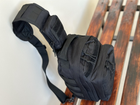 Однолямочный городской рюкзак барсетка сумка слинг SILVER с системой molle на 9 л Black (silver-003-black) - изображение 3