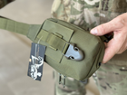 Сумка тактична барсетка на плече SILVER KNIGHT сумка під телефон та документи з кишенею під карти Олива (9119-olive) - зображення 9
