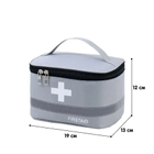 Аптечка сумка органайзер компактная портативная для медикаментов путешествий дома 19х13х12 см (474864-Prob) Серая - изображение 2