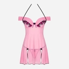 Komplet erotyczny (halka + figi stringi) LivCo Corsetti Fashion Chameli LC 13425 M Pink (5907699449385) - obraz 2