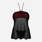 Еротичний комплект (пеньюар + трусики-стринги) LivCo Corsetti Fashion Febrenn LC 2022 L/XL Чорний (5907621625085) - зображення 3