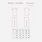 Piżama (koszulka + spodenki) CoFashion 718 L Zielony (5902431642789) - obraz 2