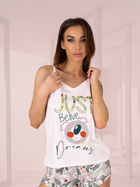 Piżama (koszula + spodenki) LivCo Corsetti Fashion Phasco 2413 S/M White (5907621621360) - obraz 1