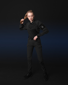 Жіночі брюки карго тактичні BEZET Байрактар чорний - XL - зображення 8
