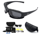 Тактические спортивные очки Daisy X7 Black 4 комплекта линз Чехол Ремешки - изображение 4