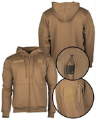 Реглан з капюшоном на блискавці Mil-Tec Tactical hoodie Койот 11472019-3ХL - зображення 2