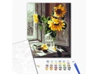 Картина по номерам Букет подсолнухов в окне, Brushme (40х50 см), BS51954
