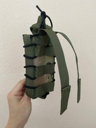 Одинарний Жорсткий Штурмовий Підсумок Для Магазинів M4-AK Кріплення MOLLE(З Пластиковими Вставками) (Мультикам) - зображення 4