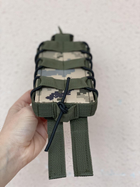 Одинарный Жесткий Штурмовой Подсумок Для Магазинов M4-AK Крипления MOLLE(С Пластиковыми Вставками) (Пиксель) - изображение 7