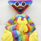 Мягкая игрушка Блестящий Хаги Ваги Huggy Wuggy с липучками на руках 45 см Радужный (FG22)
