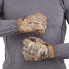 Рукавички тактичні із закритими пальцями Zelart Military Rangers 9878 розмір M Camouflage Multicam - зображення 5