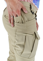 Тактические легкие штаны Soft Shell (без флиса) карго Eagle SP-02 Койот (Песочные) 2XL - изображение 7