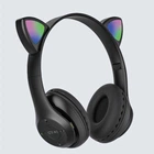 Наушники Bluetooth УШКИ CATear LED беспроводные RGB 360 мАч Чёрные P47M-Black