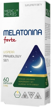 Suplement diety Medica Herbs Melatonina forte 60 kapsułek (5907622656460) - obraz 2