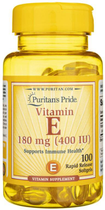 Дієтична добавка Puritans Pride Вітамін Е 400 МО 100 гелевих капсул (74312117701) - зображення 1