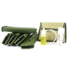 Комплект из пяти магазинов АК 5.45 олива и полевого набора для чистки оружия калибра 5.45. - изображение 5