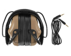 Активні захисні навушники Earmor M31 CB(MOD3) з кріпленням на голов під шолому, каску ( Коричневий ) - зображення 2