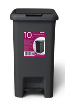 Ведро для мусора MVM с крышкой и педалью BIN-01 10л Антрацит (BIN-01 10L ANTHRACITE)