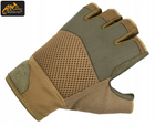 Рукавиці тактичні Helikon-Tex Короткопалі L Олива-Койот Half Finger Mk2 Gloves - Olive Green / Coyote A (RK-HF2-NE-0211A-B05-L) - изображение 3