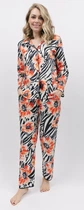 Жіноча піжама Cyberjammies Nicole 9771-9772 12/M Чорний з квітковим принтом (5051877458987)