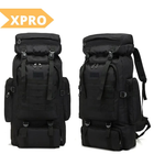 Тактический рюкзак XPRO на 80 л, Армейский рюкзак ЧЕРНЫЙ (GR- 170_1070) - изображение 2