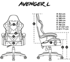 Крісло ігрове Fury Gaming Chair Avenger L 60 мм Black-White (NFF-1711) - зображення 12
