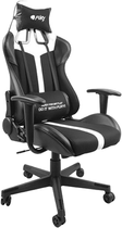Fotel gamingowy Fury Gaming Chair Avenger XL 60 mm Black-White (NFF-1712) - obraz 1