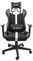 Крісло ігрове Fury Gaming Chair Avenger XL 60 мм Black-White (NFF-1712) - зображення 2