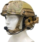 Наушники тактические активные Earmor M32X MARK3-CT шумоподавляющие защитные с адаптерами Койот - изображение 1