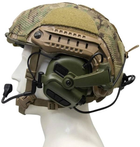 Наушники тактические активные Earmor M32X MARK3-FG шумоподавляющие защитные с адаптерами Олива (M32XMARK3-FG) - зображення 3