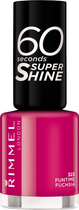 Lakier do paznokci Rimmel 60 Seconds 8 ml 323 Funtime Fuchsia (3614220616896) - obraz 1