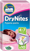Підгузки-трусики Huggies DryNites для дівчаток 4-7 років 10 шт. (5029053527581) - зображення 1
