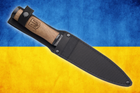 Нож Нескладной Милитари Тактический Черный Финка с Гербом Украины - изображение 12