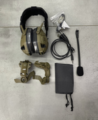 Тактичні активні навушники HD-16 для стрільби з шумозаглушенням, універсальне кріплення, на голову і шолом, блютуз, койот - зображення 5
