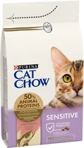 Сухой корм для кошек Purina Cat Chow Sensitive с лососем