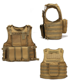 Жилет тактичний військовий розвантаження Tactical Vest A67 койот - зображення 2