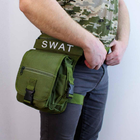 Тактична сумка на стегно поясна E-Tac M14 Olive Green - зображення 8